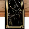2D flat printing, 1 piece/4 pieces of table flags, placemats, Household Placemat, Coasters, marble abstract black gold pattern, suitable for kitchen, dining table decoration, indoor and outdoor family gatherings and parties