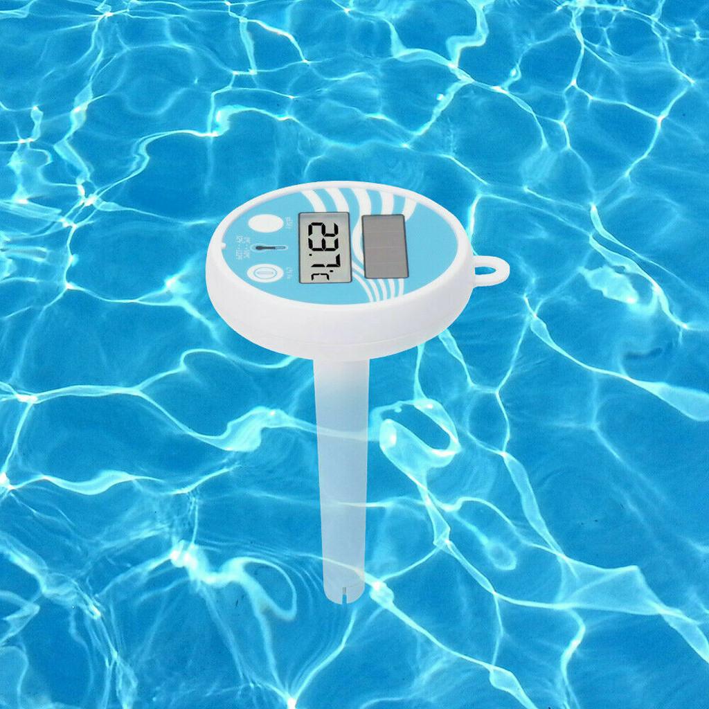 Swimming pool thermometer, solar-powered temperature and humidity meter, floating thermometer, bathroom and pool thermometer