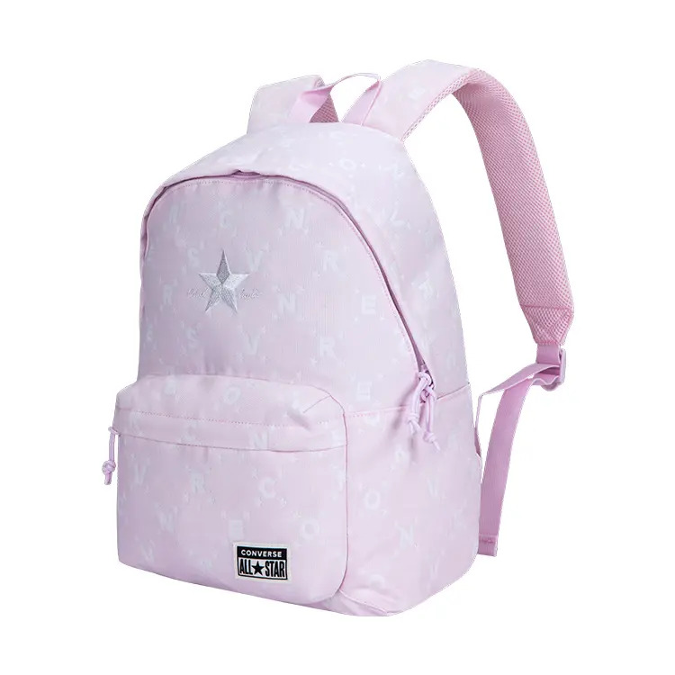 Converse 15L Floral Pattern Polyester Backpack for Men and Women – Pink Purple