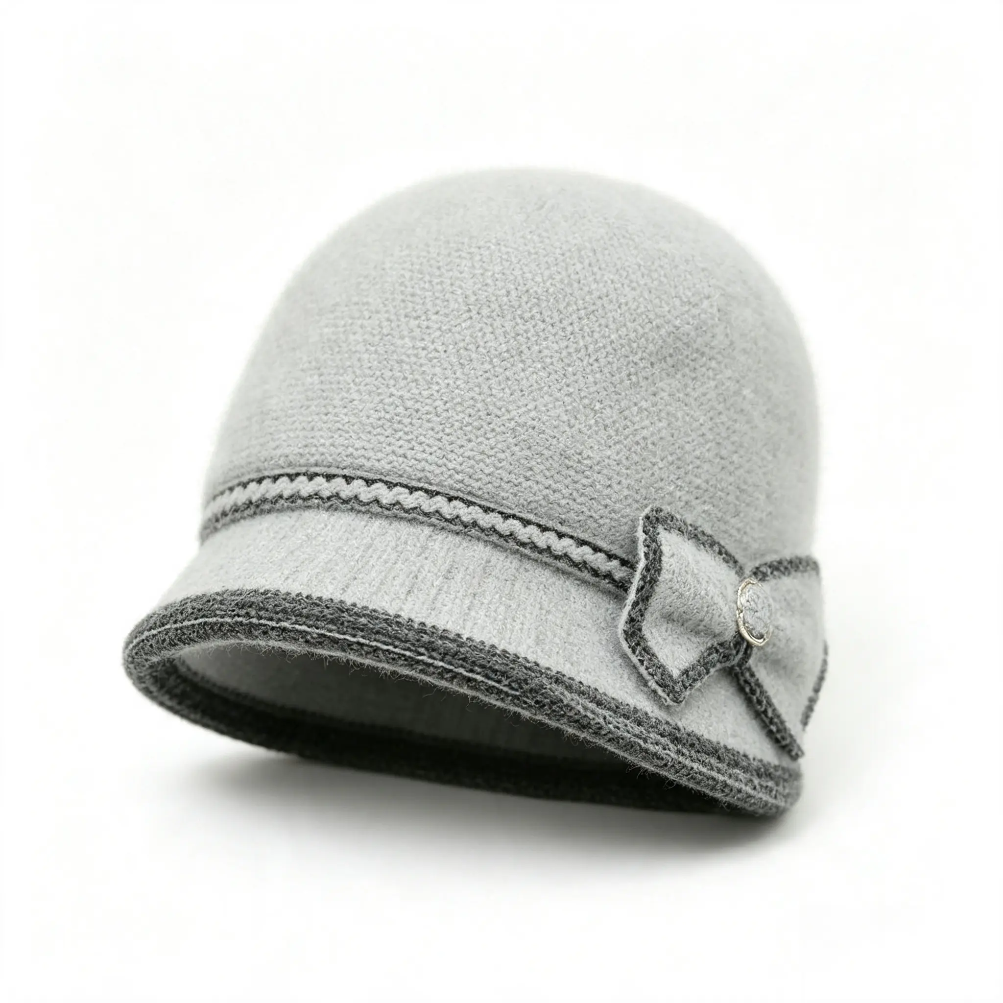 Women's Fall Winter Fleece Lined Knit Beanie Hat Stylish Thermal Windproof Mom Hat for Middle-Aged Elderly Cycling Outdoor Sports