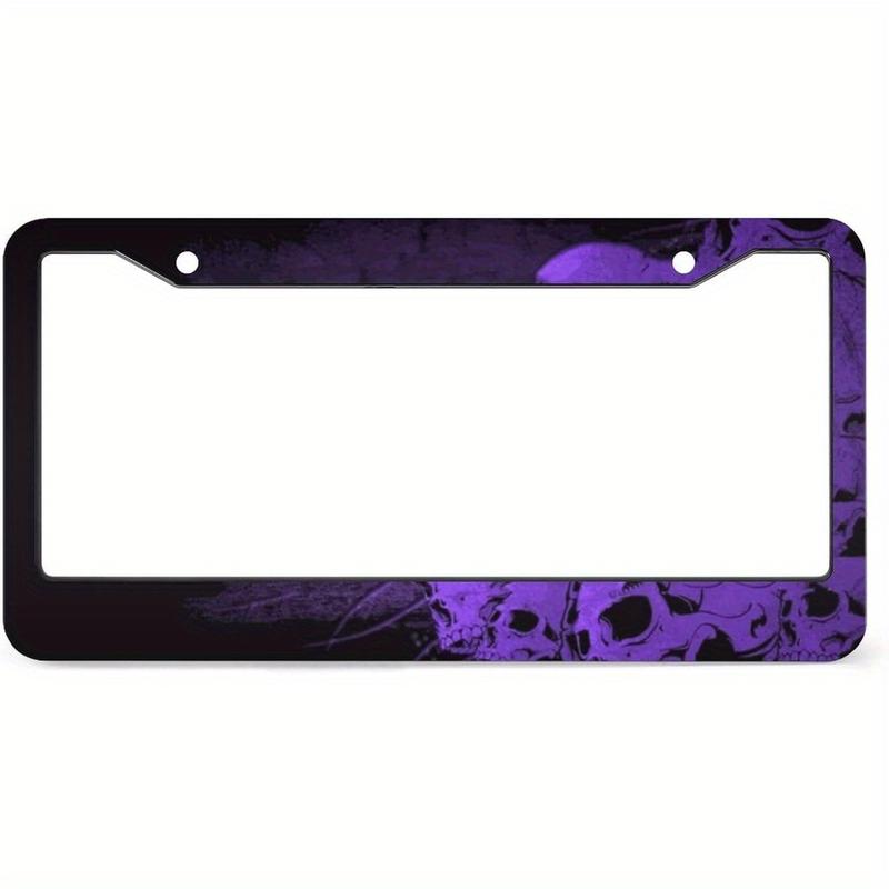 Car Licenses Plate Covers Holders Frames Purple Skulls Metal Auto Decor License Plate Frame Car Accessories with 2 Holes Universal Standard 12 x 6 inches for Women & Men Car Licenses Plate Covers Holders Frames Purple Skulls Metal Auto Decor License Plate Frame Car Accessories with 2 Holes Universal Standard 12 x 6 inches for Women & Men