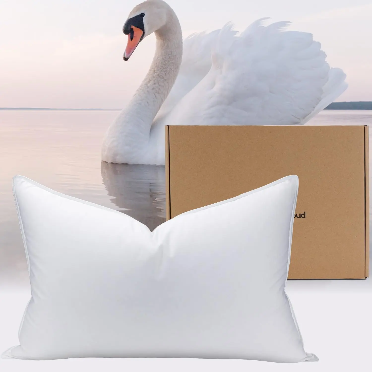 White Goose Down Pillow Luxury Hotel Bed Pillow with  1000+ Fill Power, Goose  Pillow for Sleeping, 700TC  Shell,  Size- Soft, 1 Pack
