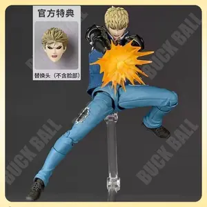 In Stock Genos Action Figure Kaiyodo Revoltech Yamaguchi One Punch Man Figurine Ko Joint Movable Model Gk Statue Kids Toy Gift