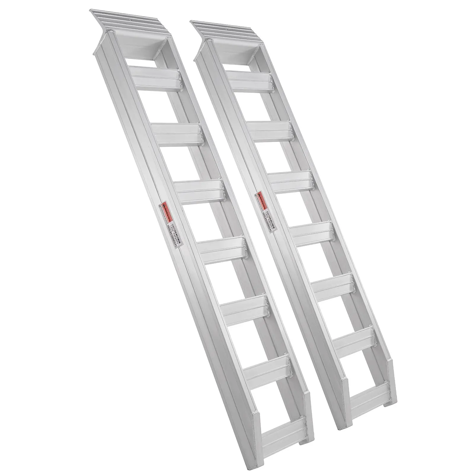 VEVOR Aluminum Ramps, 6800 lbs, Heavy-duty Ramps with Top Hook Attaching End, Universal Loading Ramp for Motorcycle, Tractor, ATV/UTV, Trucks, Lawn Mower, 72"L x 15"W, 2Pcs