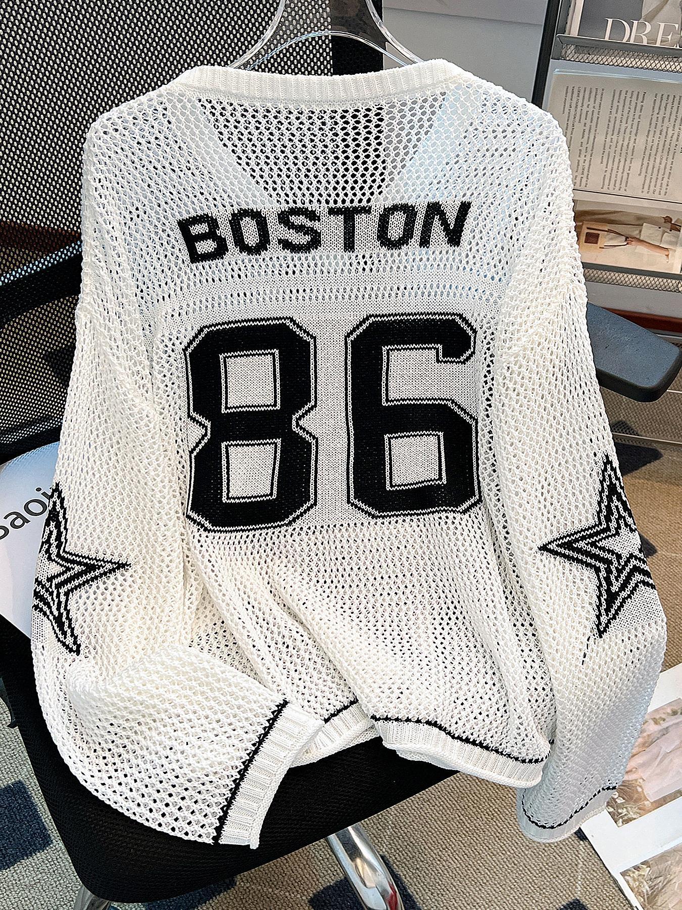 Women's Sweater, Lightweight Knit Sweater, Casual Sporty V Neck Long Sleeve Jumper for Summer, Fashion Women's Knitting Knitwear for Daily Wear