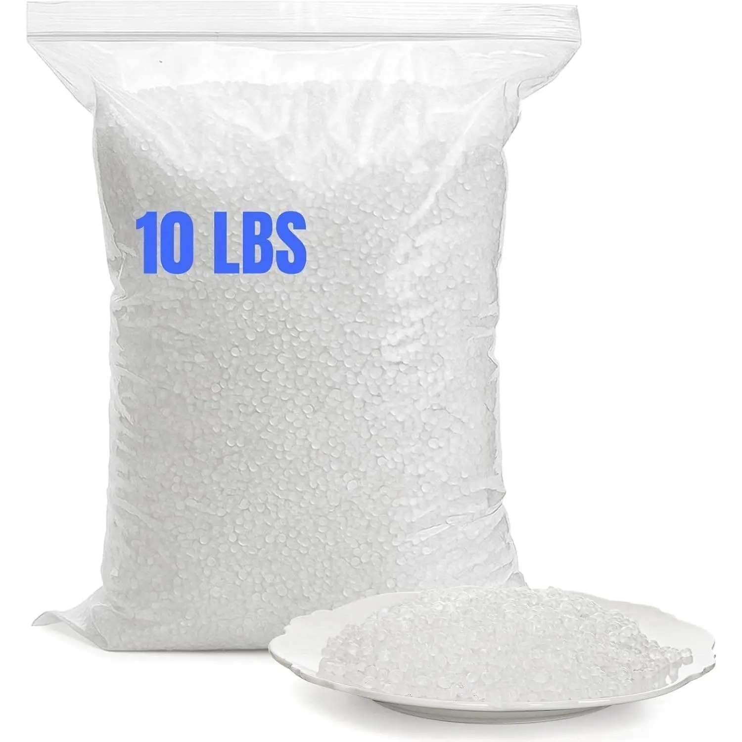 10 Pounds Poly Pellets, Plastic Stuffing Beads Weighted Polypropylene Beads, Bean Bag Filler Bead for Stuffed Animal Toys, Filling Pillow, Crafts, Clear