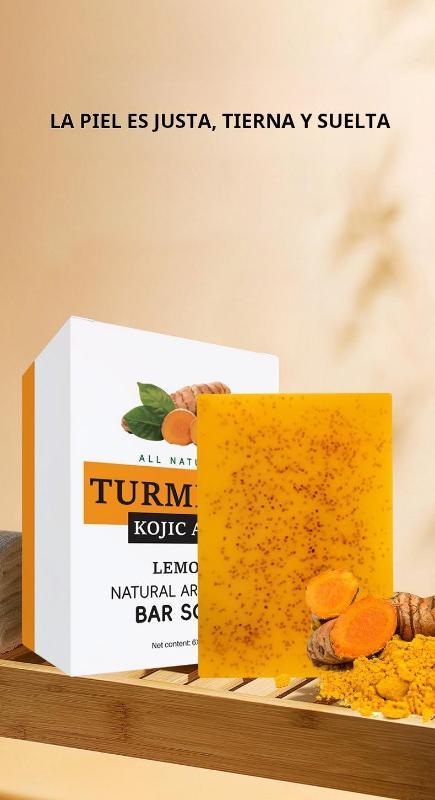 Honey Lemon Turmeric Soap 100G Set with Free Hand Cream for Face & Body Cleansing Daily Moisturizing Natural Blend Skin Repair Hydrating