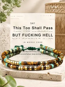Hidden Message Morse Code Bracelet | Adjustable Beaded Bracelet | Meaningful Gift for Women & Men