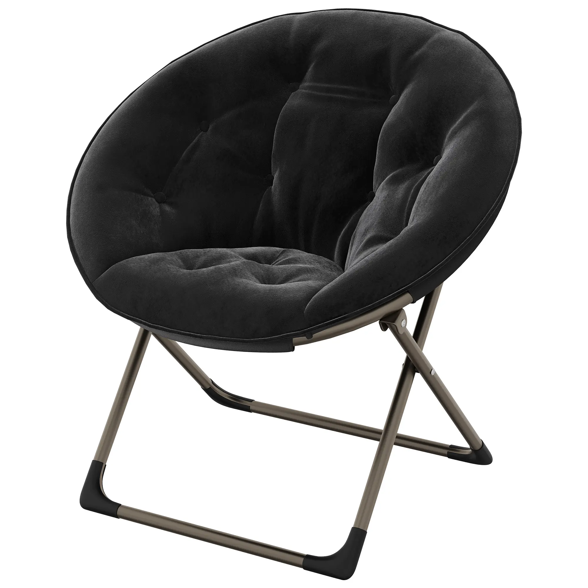 Foldable Boucle Accent Chair, Plush Faux Fur, Blue, Black, Gray, Pink with Gold Legs, Green with Black Legs