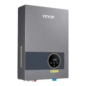 VEVOR Tankless Electric Water Heater, 27kW Instant Hot Water Heater Under Sink, On Demand for Bathroom, Kitchen, Office with LCD Touch Screen, Child Security Lock, Space - Saving, 240V Black
