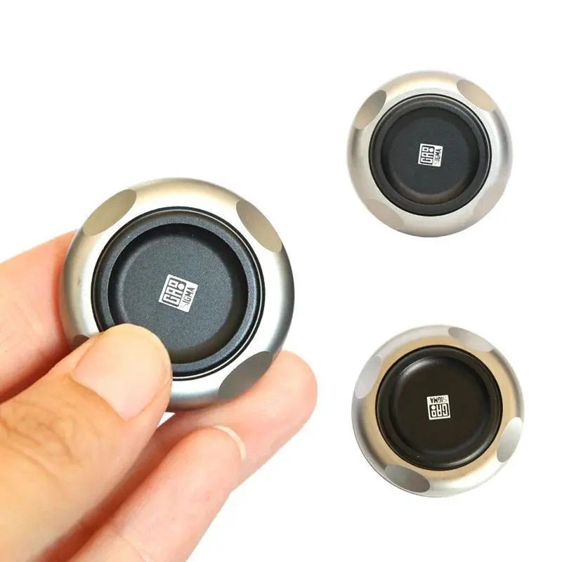 Pocket-Sized Mini Magnetic Coin Tactile Push Card Skateboard Ratchet Fidget EDC Toy, 60g Metal Fingertip Gyro, Fashionable Stress Relief Toy for Office Workers to Eliminate Anxiety, 60 Grams