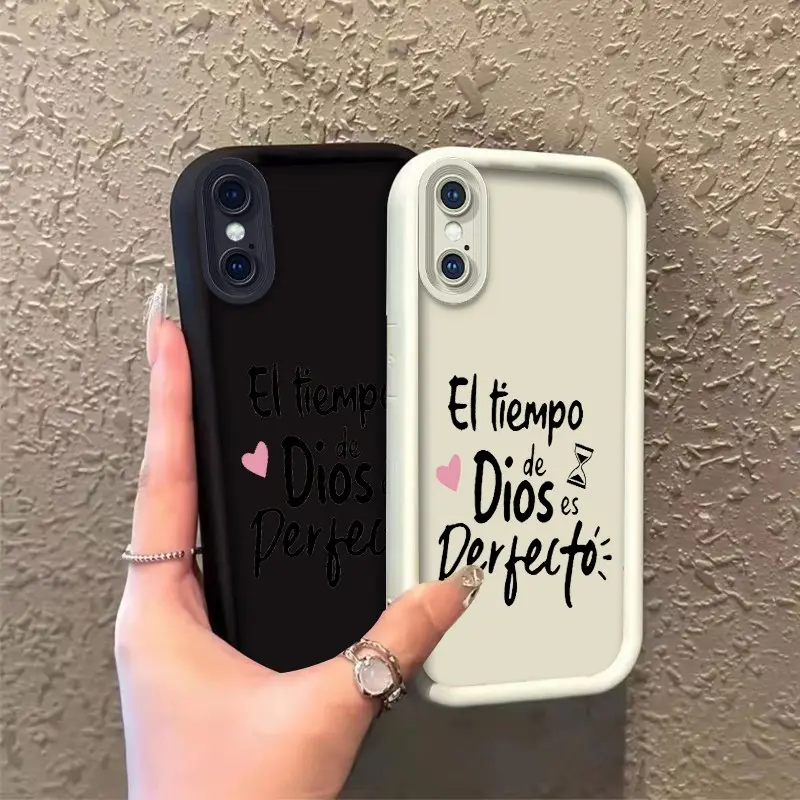 Phone case for iphone X XS XSMAX Gift Shockproof TPU God's Perfect Time Typography Design Full cover protection Celestial Eye Layered Phone Case ROOJTMWOE