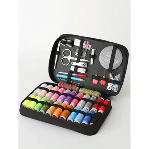 1pc Home Portable Sewing Kit with Needles Threads Organized for Clothing Repair Button Sewing Hemming DIY Emergency Use Multi Styles for Home Dorm Travel Essential