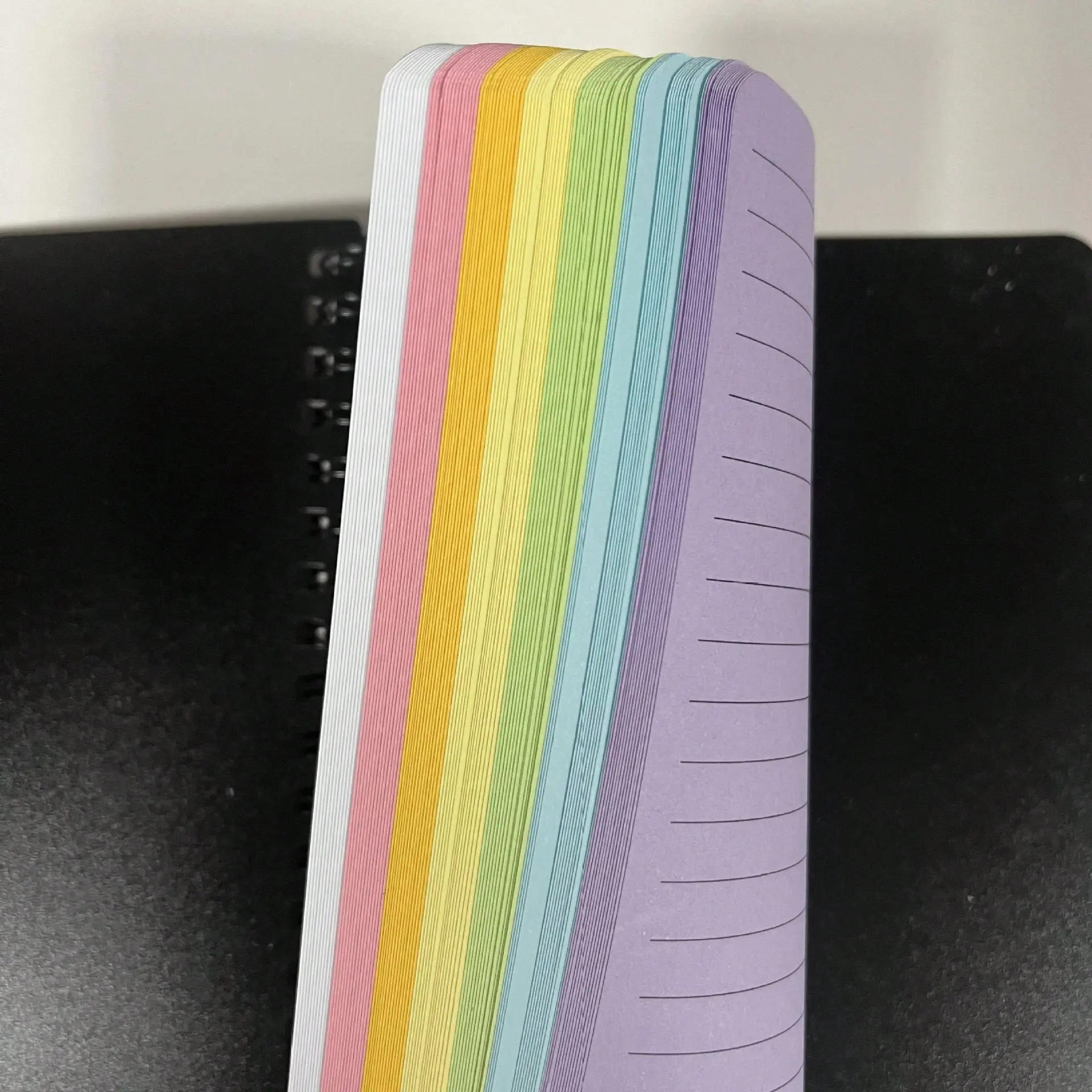 300-page Black Cover Rainbow Lined Spiral Notebook, 5" X 7". School Supplies, Back to School