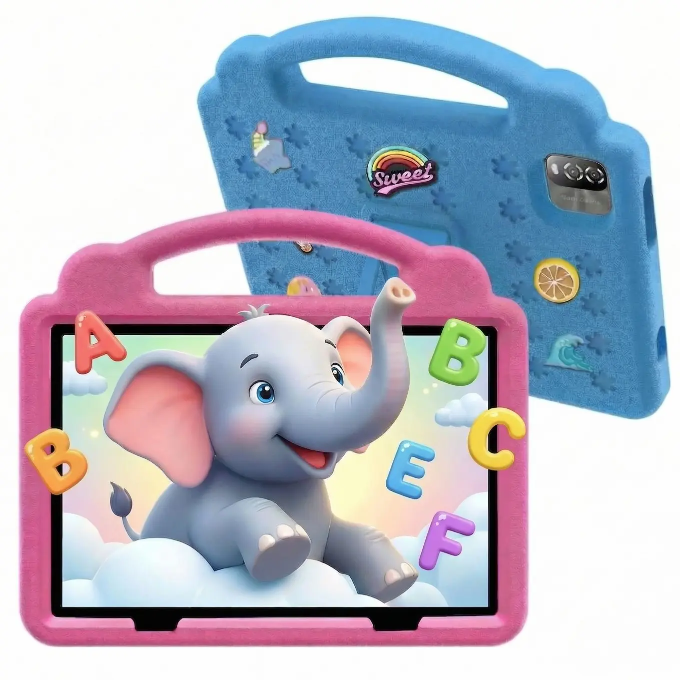 Toddler Tablet 10.1" WiFi Android Kids Learning Tablet, Parental Lock, Educational Apps, Kid-Proof Case with Handle, Q88 Model