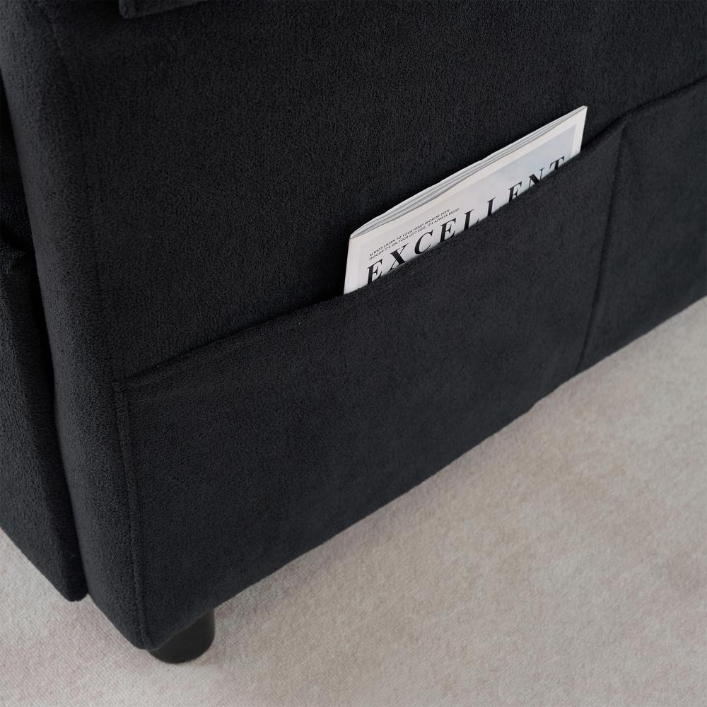 71''Convertible Pull-Out Queen Sleeper Sofa, 3-in-1 Sofa Bed with Side Storage & 8 Silent Casters, Thick Padded Chenille Loveseat for Living Room, Bedroom, Apartment,Beige