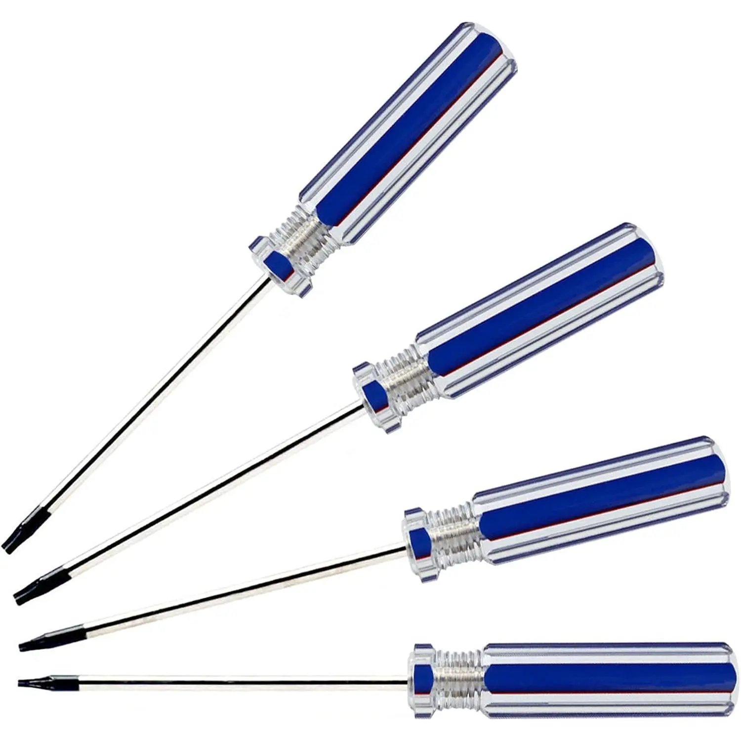 Chrome Vanadium T6-T10 Torx Screwdriver Set, Pre-Drilled Holes Design, for Mobile Phone Repair, Controller Repair, T6-T10 Set