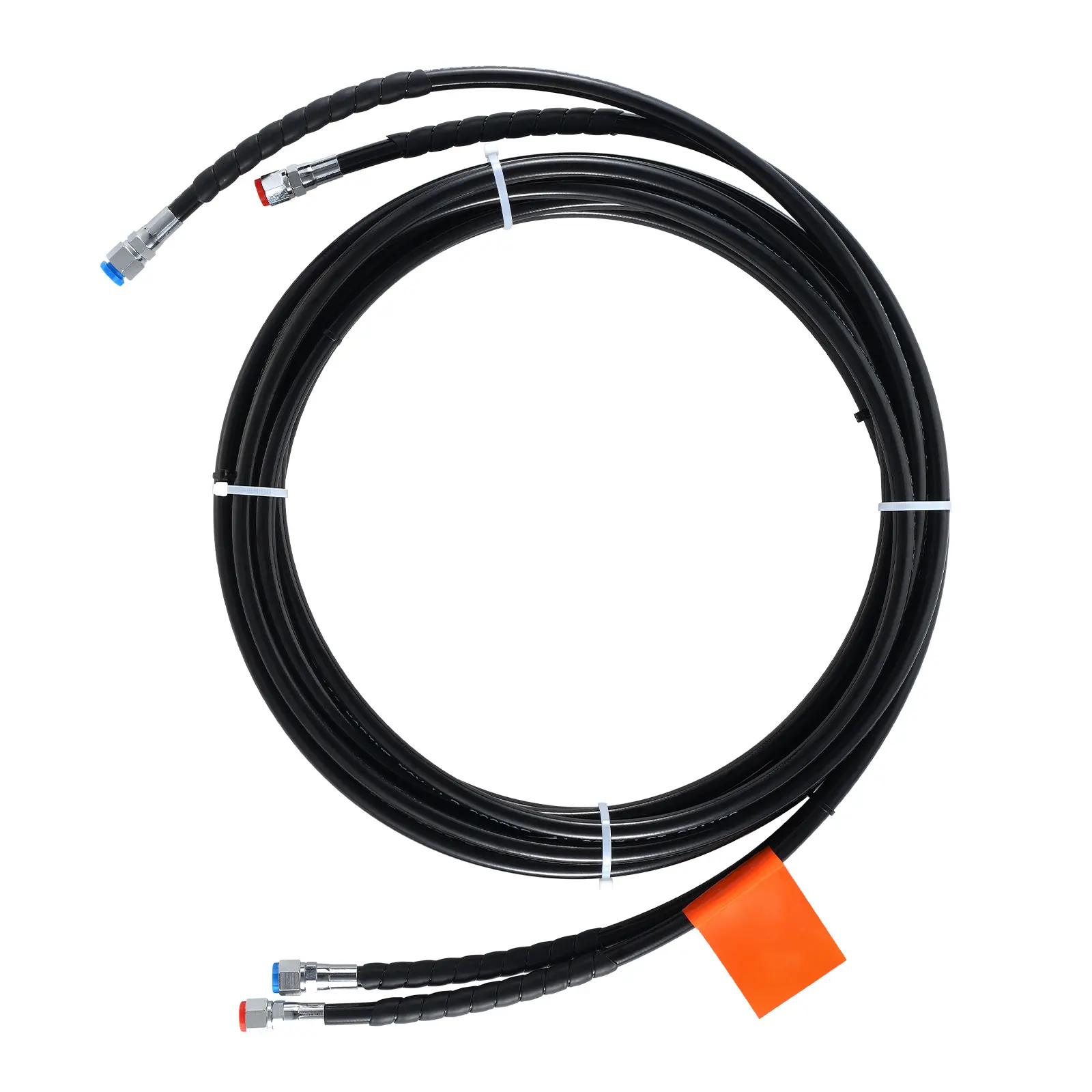 Outboard Hose Kit, 20 ft Hydraulic Steering Hose, 2-Piece Leak-Proof TPEE Hydraulic Boat Hoses, Compatible with Marine Hydraulic Outboard Steering Boat System up to 300 HP