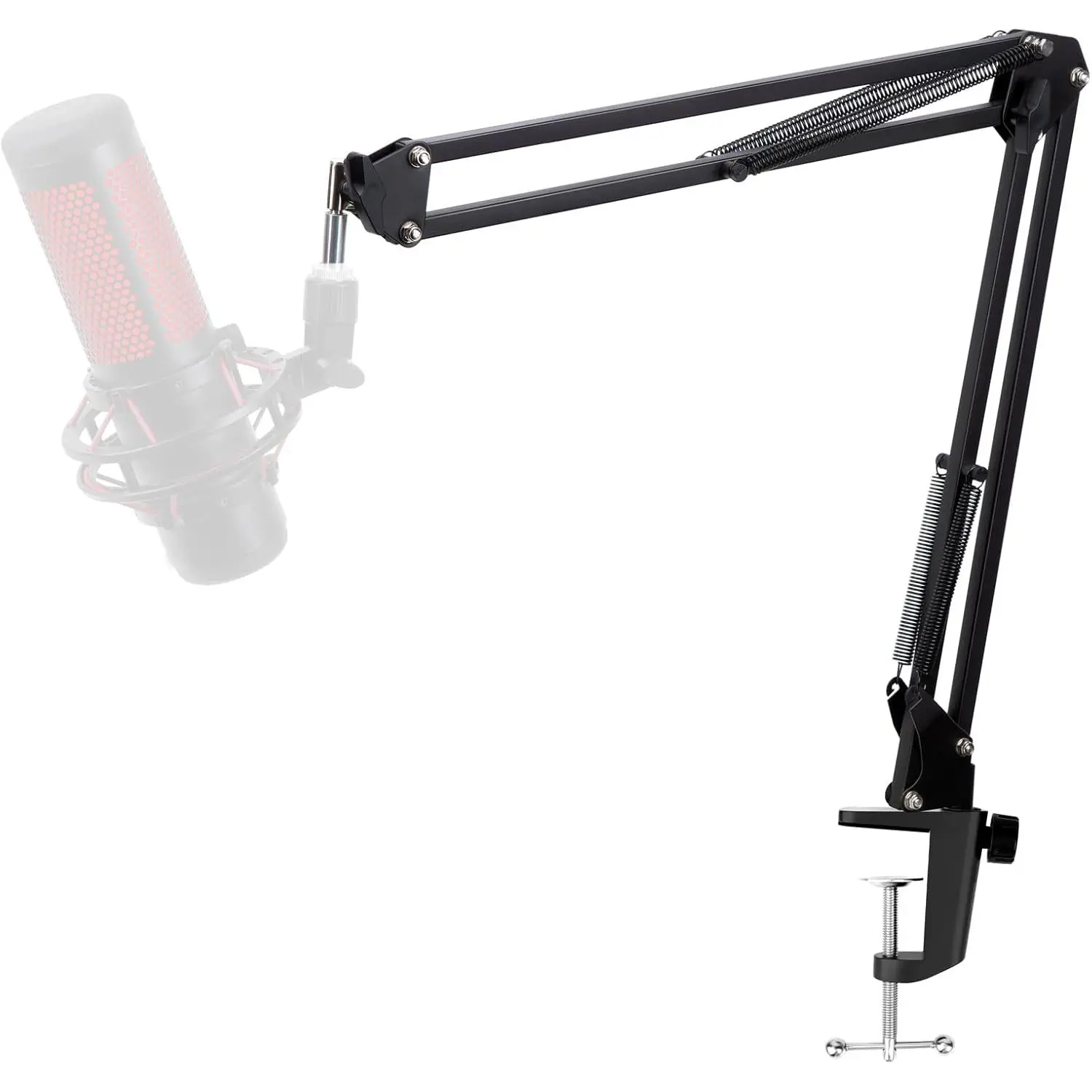 Mic Arm for QuadCast - Boom Arm for HyperX QuadCast 2 QuadCast SoloCast, Blue Yeti, Fifine AM8, Rode, Shure, Razer, Gaming Mic and Most Microphones using 3/8" 5/8" Adapter