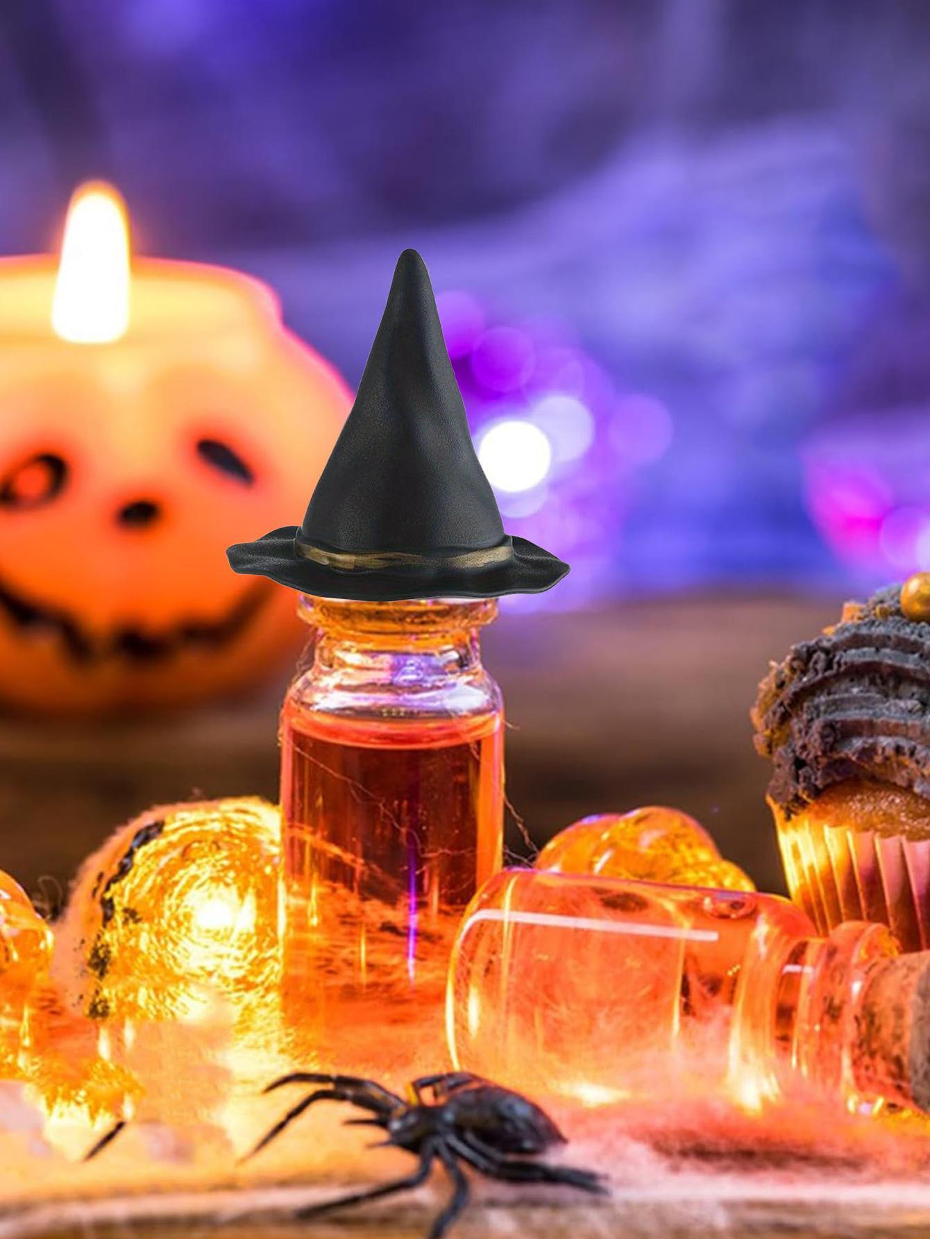 50Pcs Halloween Mini Witch Hats Set DIY Decorative Party Accessories for Theme Events