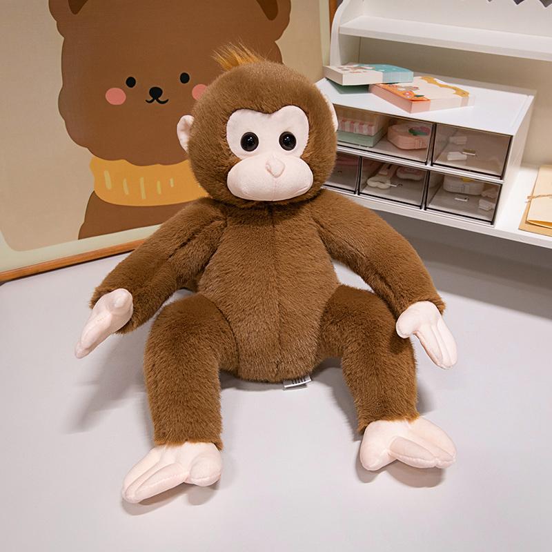 40cm-80cm Big Size Lovely Lifelike Sitting Monkey Plush Toys Soft Stuffed Monkey Doll Cute Animal Doll For Children Home Decor