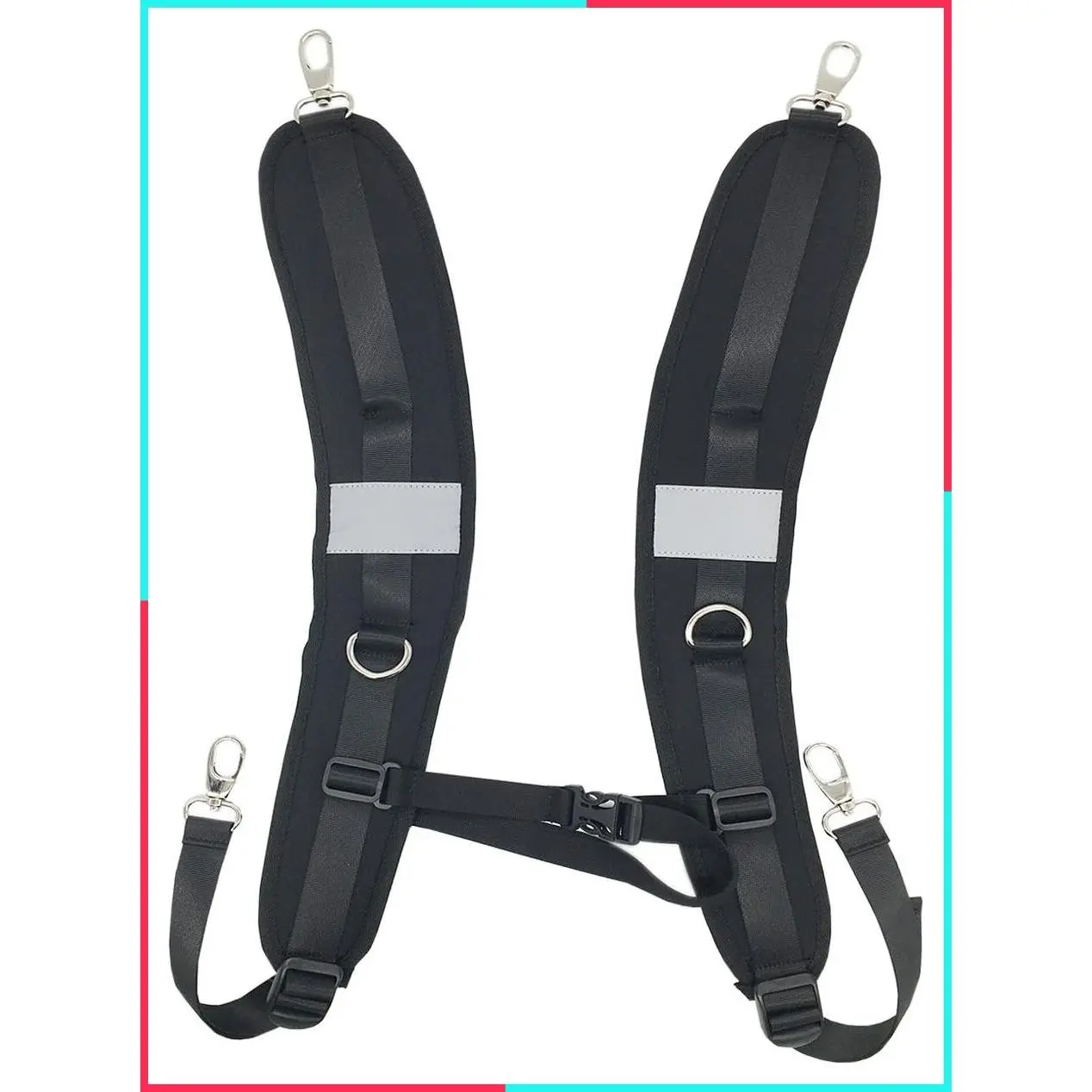 Adjustable Waterproof Replacement Shoulder Strap Belt for Shoulder Bags & Backpacks, Black, 10 Pack