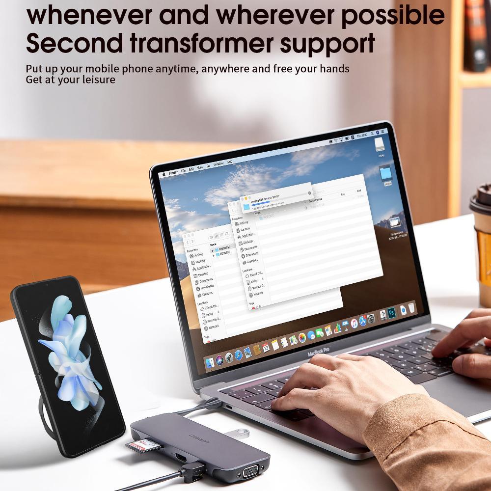 Magnetic Slide Camera Cover Phone Case, 1 Count 360 Degree Rotatable Kickstand Armor Ring Phone Cover, Phone Accessories for Samsung Galaxy Z Flip 4 5 6