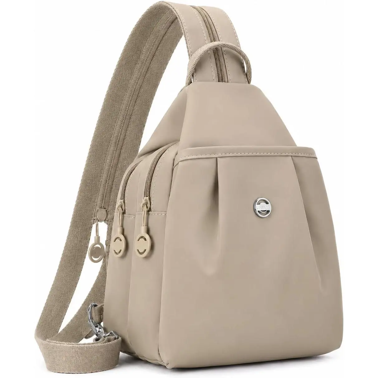 Women's Water-Resistant Sling Backpack - Durable Crossbody Chest Bag with Zipper, Adjustable Strap, Detachable Component, Cold Wash Safe for Travel, Daily Use