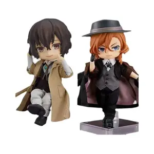 2026 new In Stock Bungo Stray Dog Osamu Dazai Nendoroid Articulated Chibi Suit Real Clothes Q-Version Doll Joint Mobility Boxed Figurines