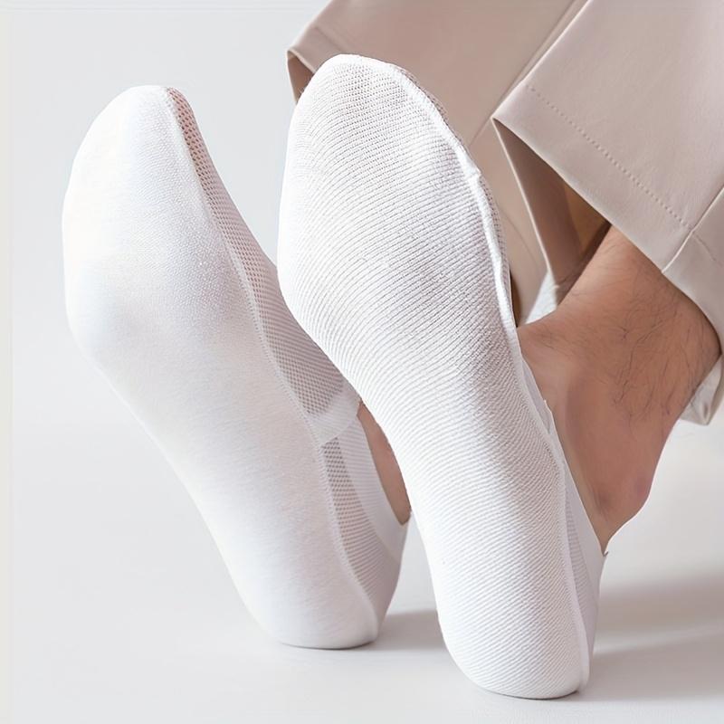 Men’s Solid Color No-Show Boat Socks, Seamless Breathable Mesh Athletic Socks 6 Pairs for Outdoor Sports