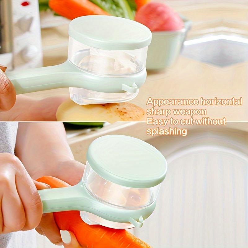 2pcs Vegetables Peeling Knife with Storage Box Manual Fruit Apple Peeling Cutter Potatoes Cucumber Shelling Tool Kitchen Accessories