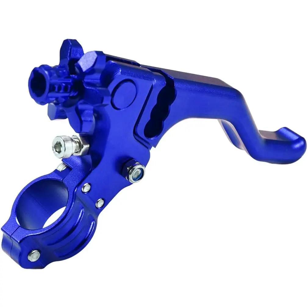 CNC Forged Short Clutch Lever, 22mm/7/8 Handlebar, Easy to Install for YZ80 YZ85 YZ125 YZ250 YZ250F YZ400F YZ426F, Racing Dirt Bikes & Most Cable Clutch Mini Bike Motorcycles, Blue