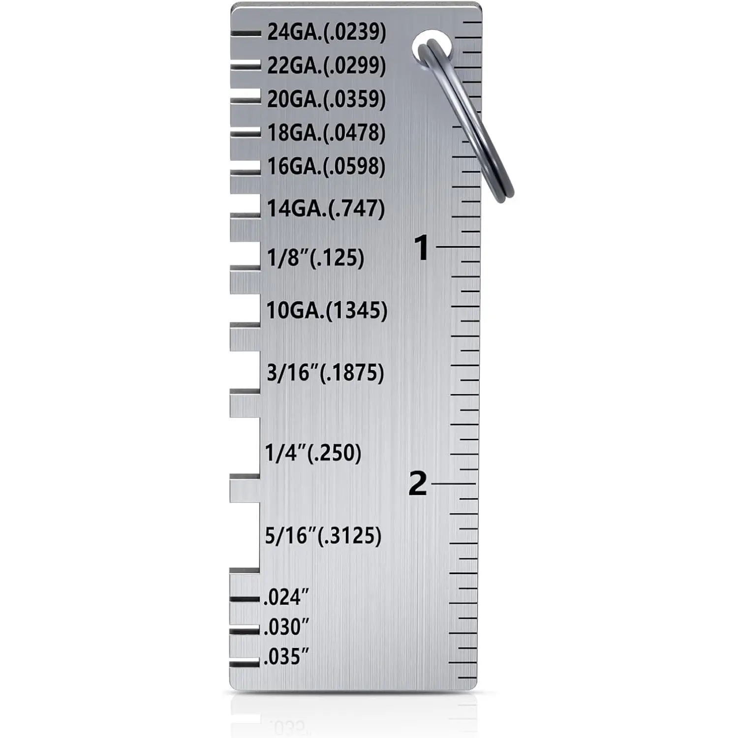 Portable Metal Sheet Thickness Gauge | Stainless Steel Plated Size Inspection Tool Metal Sheets Wire Welding Material Thickness Gauge