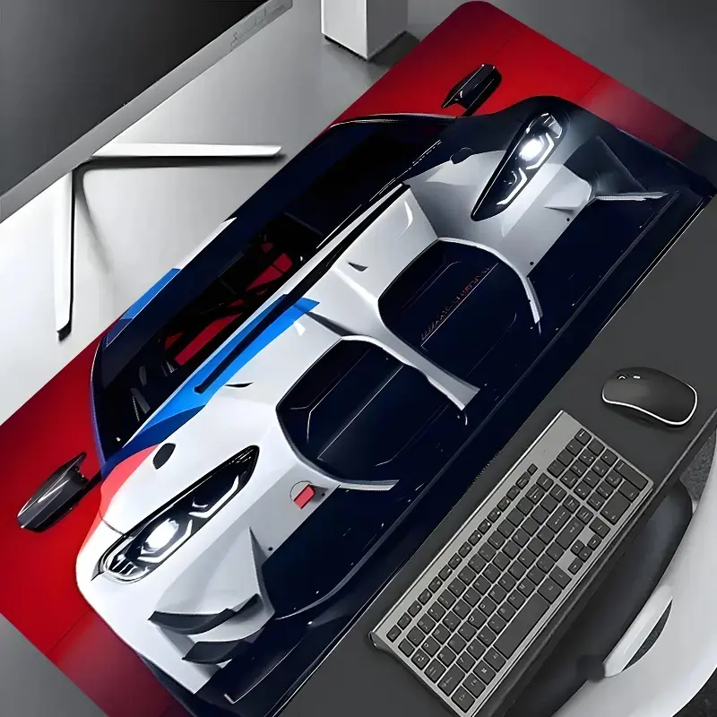 Colorful Racing Sport Car Design Large Gaming Mouse Pad, Mousepad, Washable Non-Slip Lock Edge Multi-Size Suitable For Home Office, Good Gift for Family and Friends Extended Large Gaming Desk Mouse Pad
