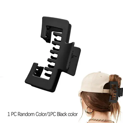 Claw Clips for Baseball Caps, Strong, Non-Slip Square Design, Hair Clip for Hat for Women, Hair Accessory Gifts, Mixed Color for Thick and Fine Hair, Fashion Hair Accessories, Anti Slip Clips