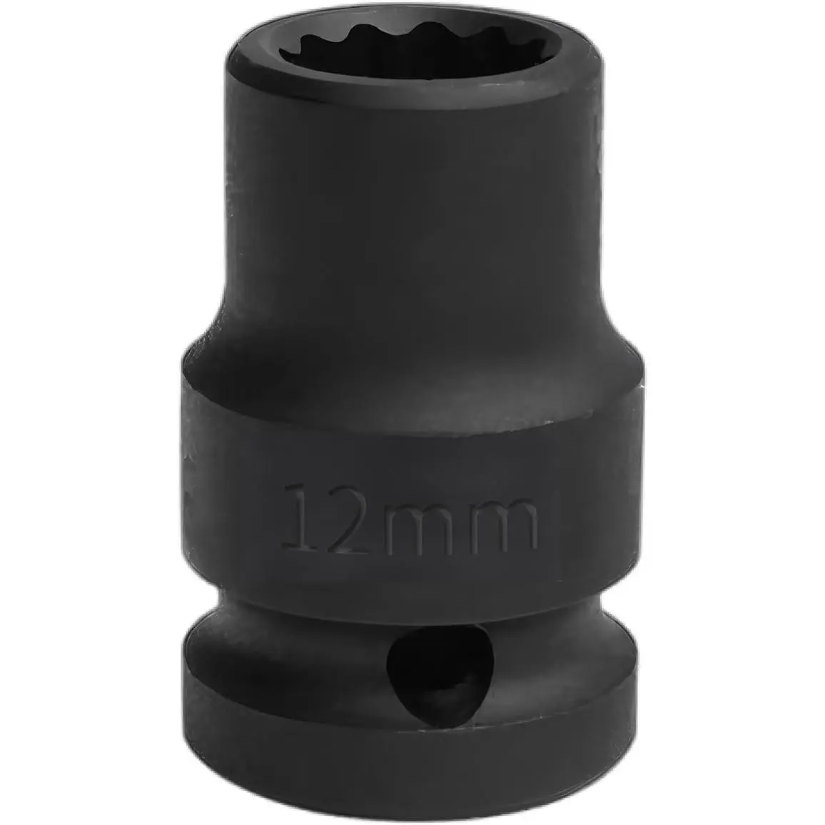 1/2 Inch Drive 12mm  Socket - 12 Point Metric Shallow Design, CR-MO Steel Construction for Professional Auto Repair, Air and Electric  Wrench Compatible