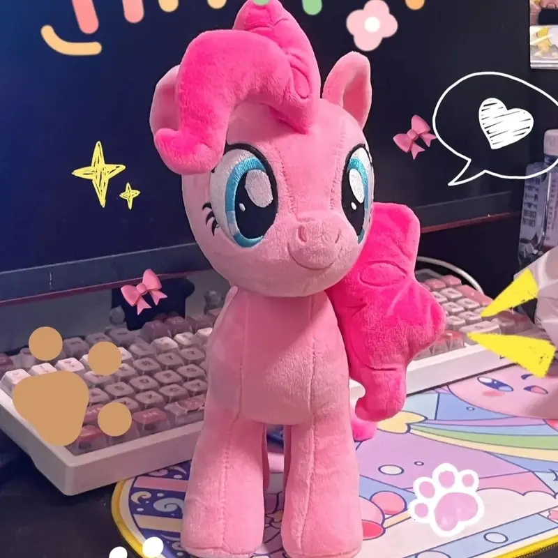 New My Little Pony Plush Doll Anime Twilight Sparkle Fluttershy Pinkie Pie Cartoon Soft Ornament Birthday Kawaii Toy Kid Gifts