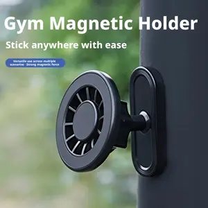Magnetic Phone Stand 360° Rotatable, Stable and Lightweight, Ideal for Sports and Gym Photography, Compatible with Tripod and Light, 4-4.7 Inches