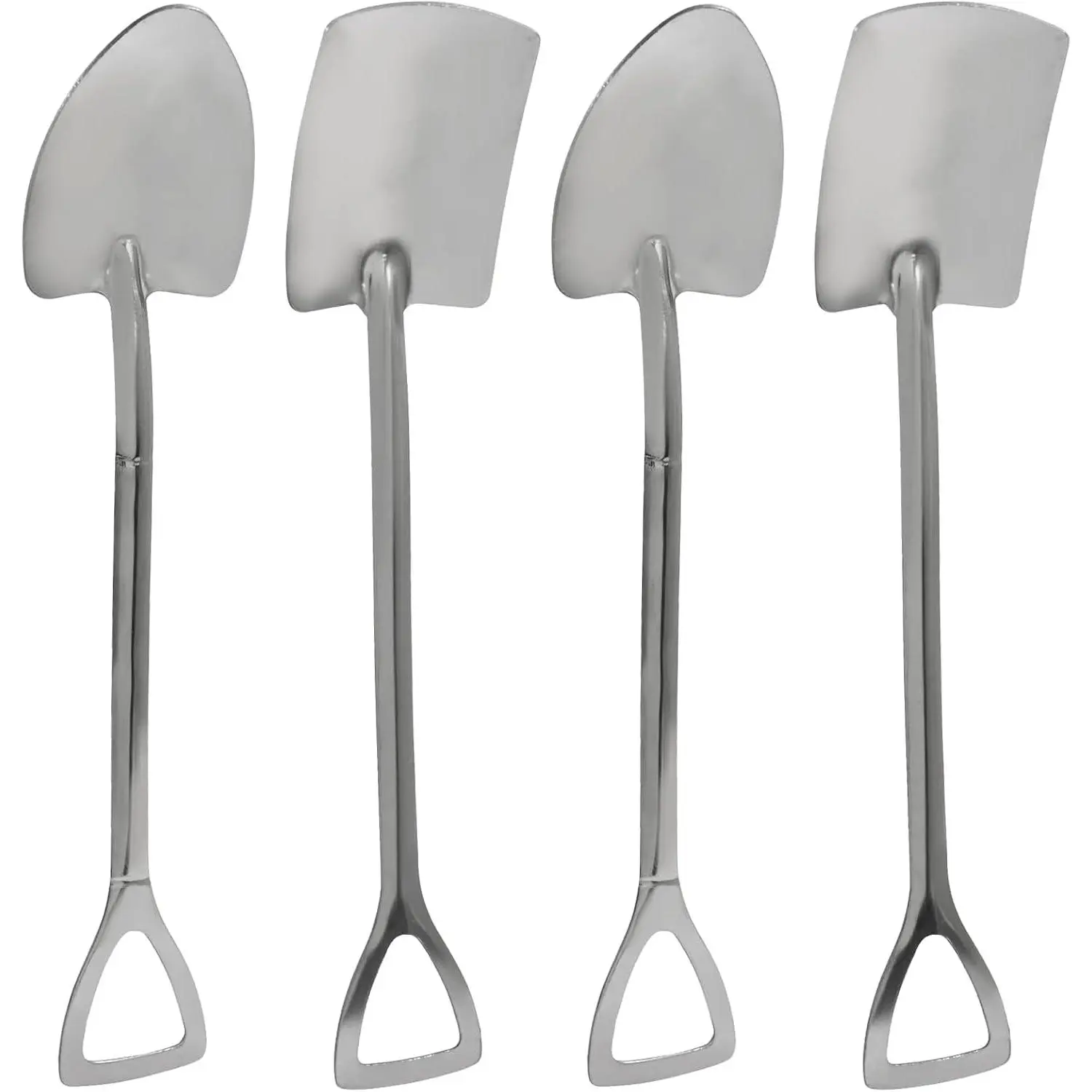 Shovel Shape Dessert Spoon Set, 4 Pack, 5.9 Inch,  | Stainless Steel, Ice Cream Fruit Spoon,  and Kitchen, Elegant Dining