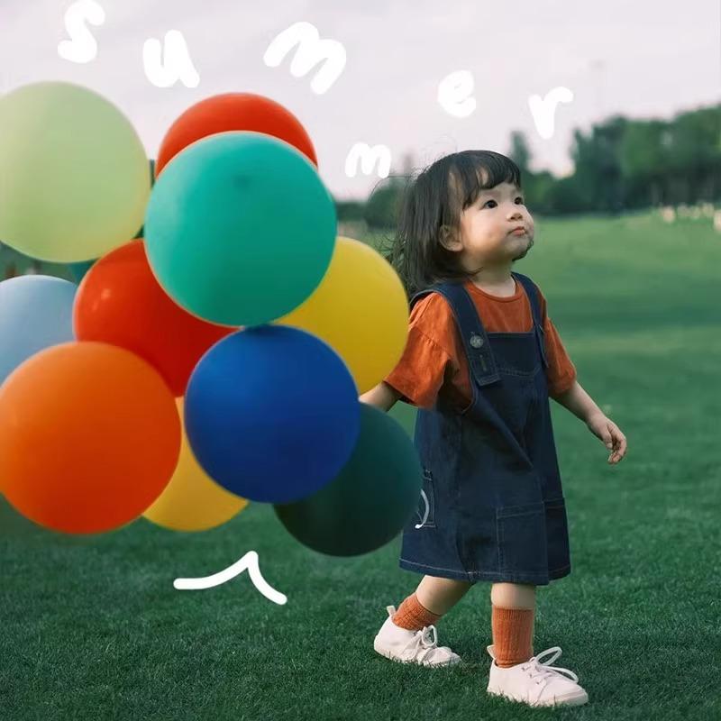 Macaron balloons for birthday decorations, outdoor lawn children's balloons, girls' photo props