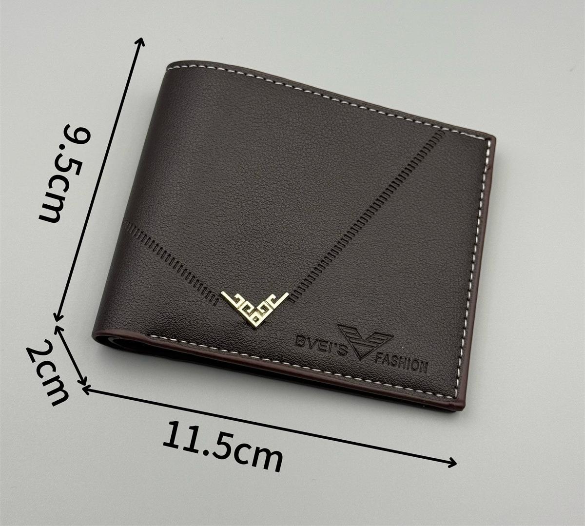 New wallet, short men's bag, high-end, simple style, multiple card slots, large capacity, business and leisure