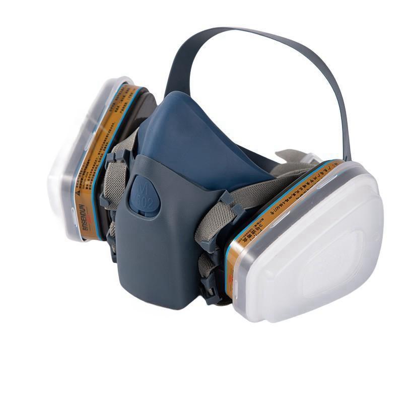 Reusable Half Face Mask with 2 Filter, Dustproof Mask, Safety Mask, Respirator Mask for Paint, Woodworking, Construction, Polishing, Chemical, DIY