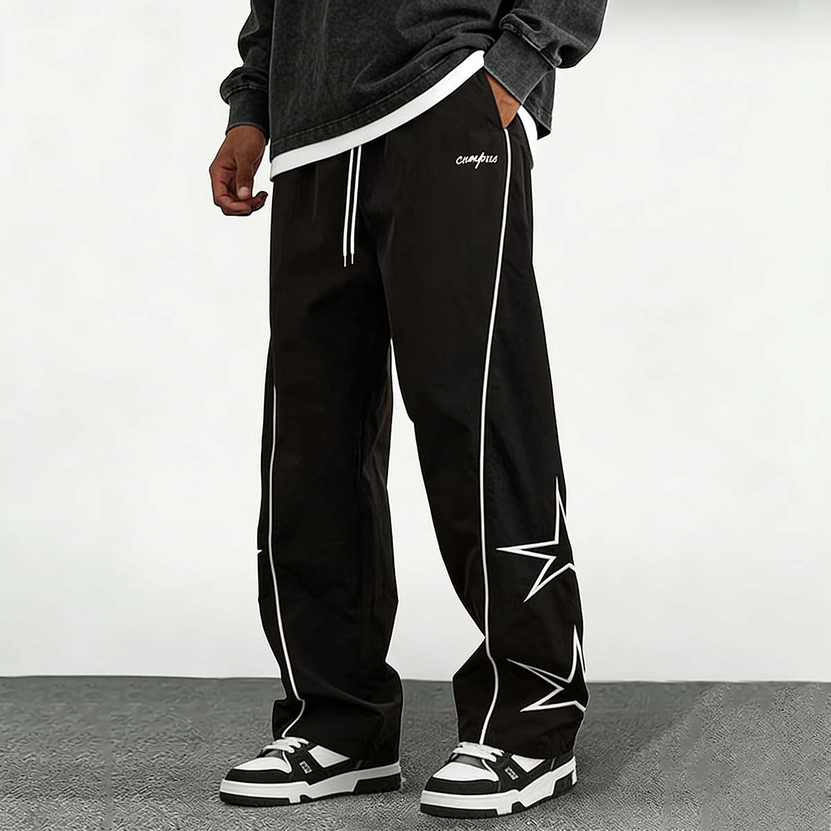 Men's Baggy Parachute Cargo Pants Elastic Waist Joggers Streetwear Sweatpants for Casual Hiking Track Wide Leg Trousers Hip Hop Y2K Fashion Oversized Drop Crotch Lounge Pants with Pockets Men's Baggy Parachute Cargo Pants Elastic Waist Joggers Streetwear Sweatpants for Casual Hiking Track Wide Leg Trousers Hip Hop Y2K Fashion Oversized Drop Crotch Lounge Pants with Pockets