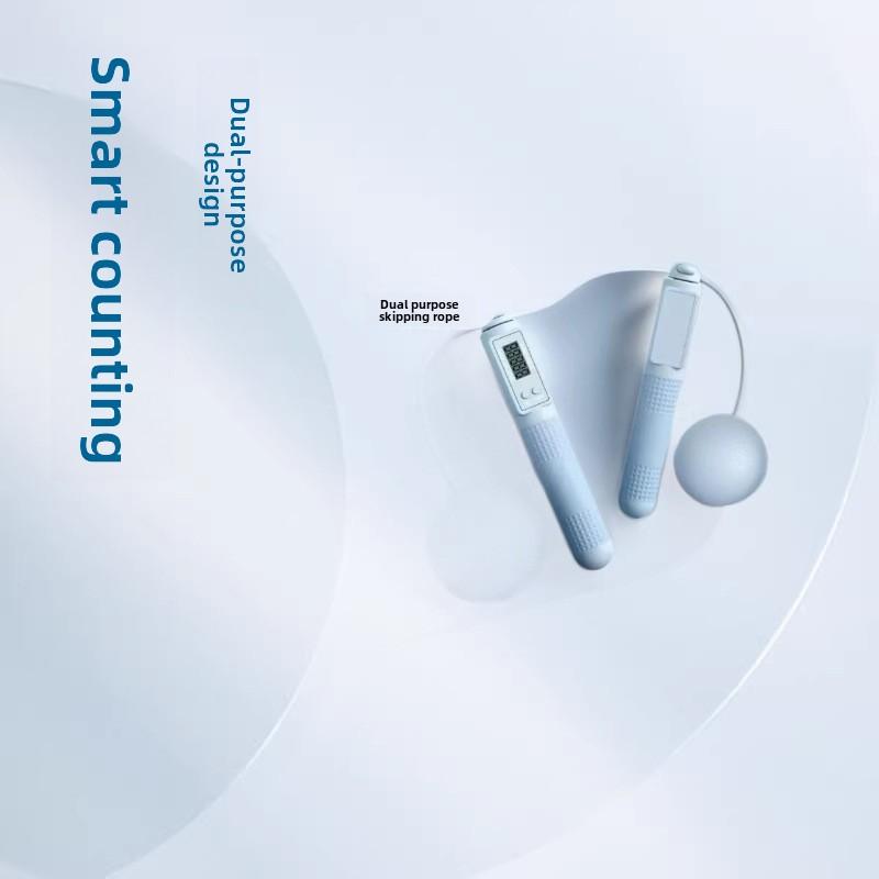 Dual-purpose Smart Counting Steel Wire Rope Cordless Weighted Skipping Rope for Home Use