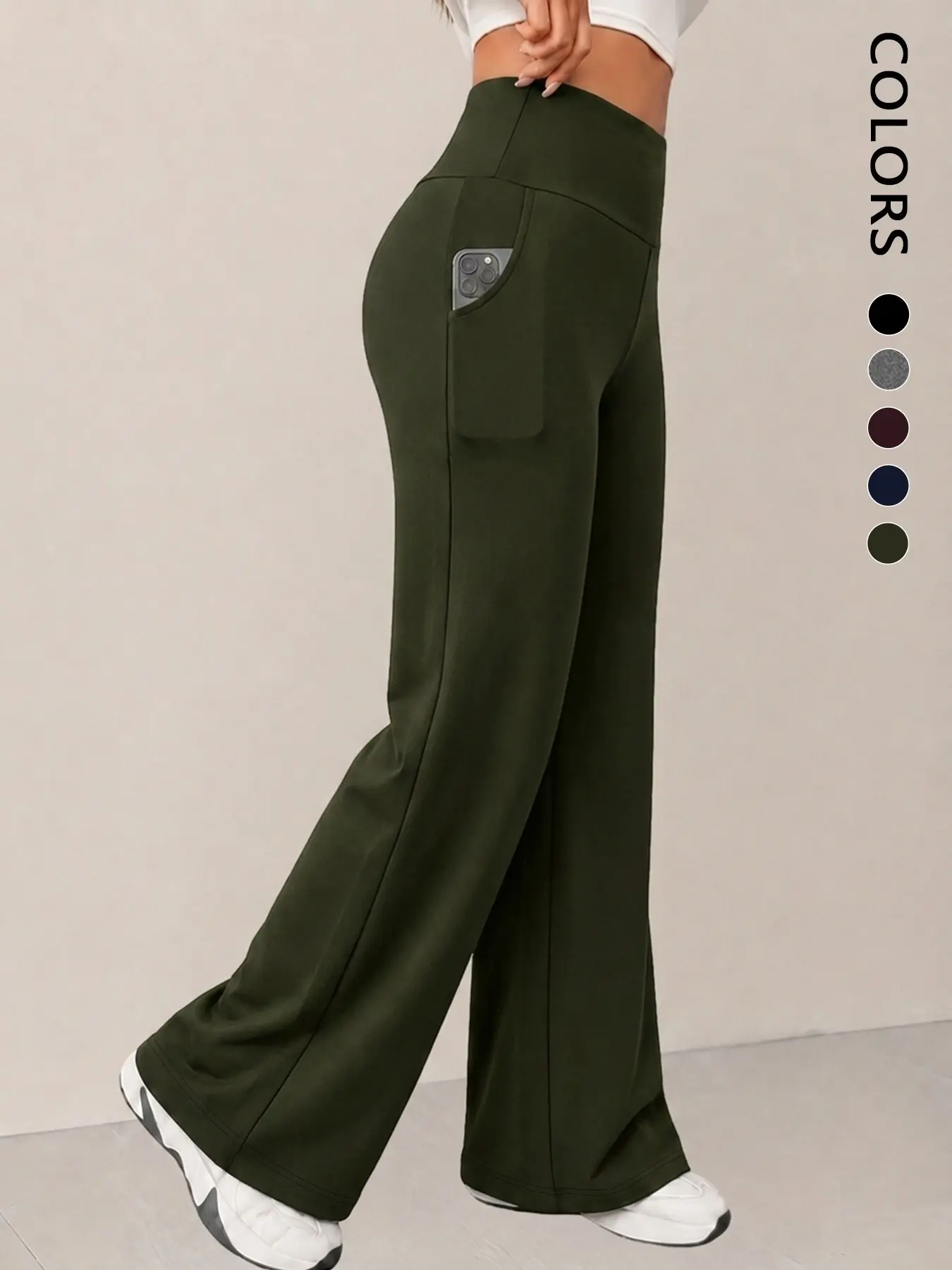 Women's Super Soft Wide Leg Sweatpants with Pockets, High Waist Loose Fit Athletic Pants, Comfortable & Stylish Workout Wear