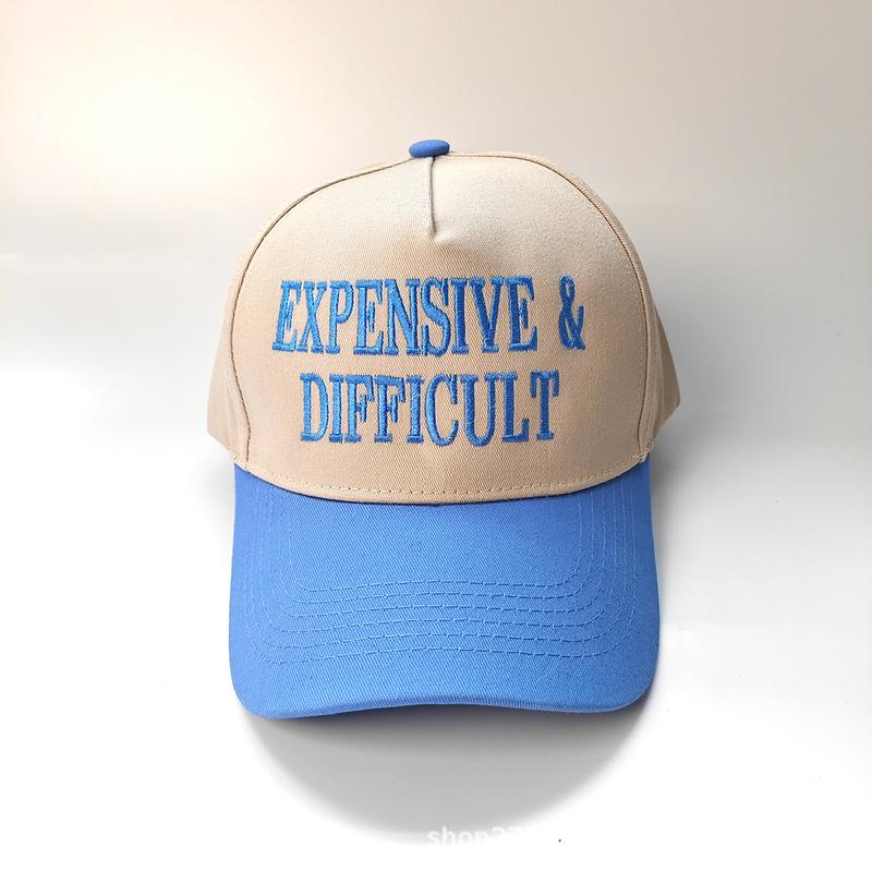 Expensive Difficult Embroidered Trucker Hat Color Block Casual Baseball Cap for Men and Women