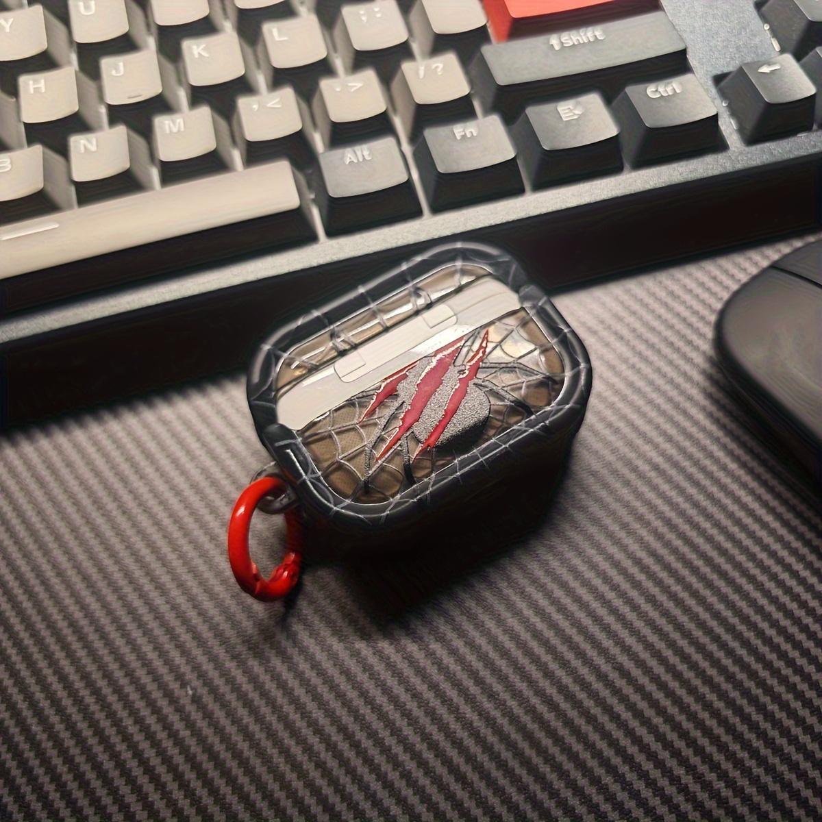 1 Spider Web Personalized Creative Red [With Red Circle] European And American Ins Style Trendy Men And Women Spider Scratch Demon Halloween Blood Red Dark Color