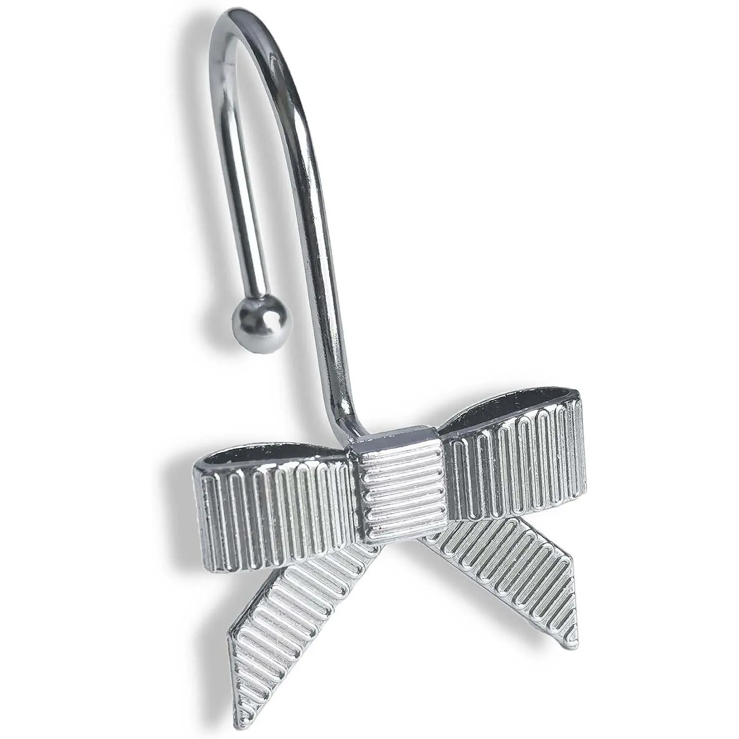 Shower Curtain Hooks,  Bow Metal Rust Proof, 12 Pack Decorative Shower Rings for Bathroom
