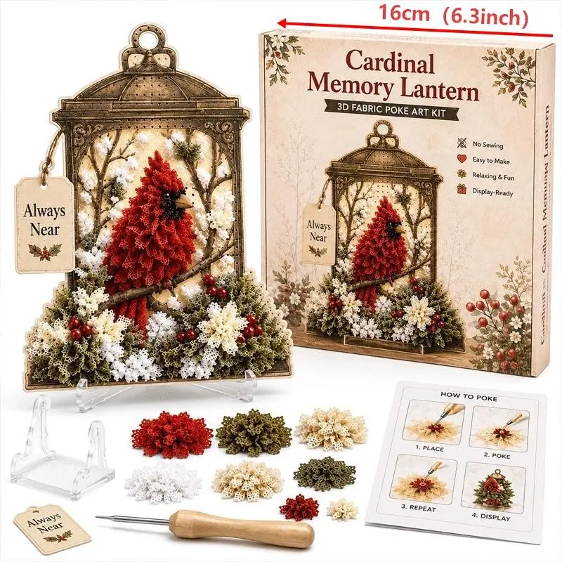 3D Fabric Embroidery Art Kit, DIY Craft Supplies, Handmade Decorative Wall Hanging, Unique Gift Idea, Perfect for Creative Projects