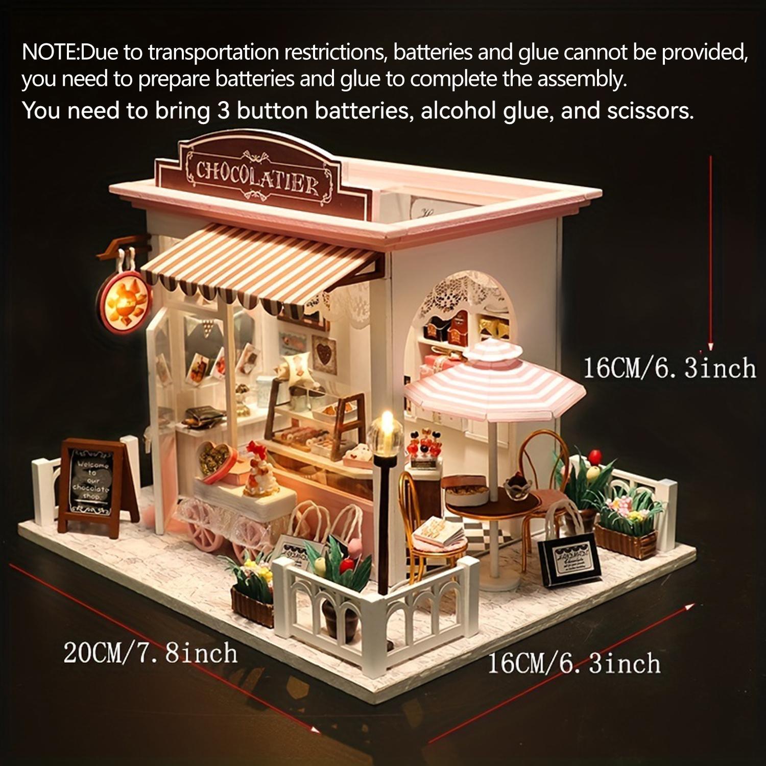 DIY Wooden Book Nook Kit, 3D Wooden Puzzle, DIY Model Kit, 3D Desktop Decoration Ornament, DIY Model Kit for Bookshelf Decoration, DIY Building Model